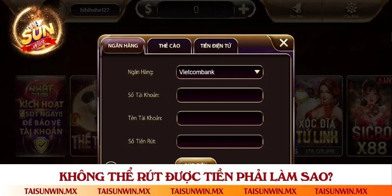 Liên hệ đội ngũ chăm sóc khách hàng để được giải quyết lỗi rút tiền không được